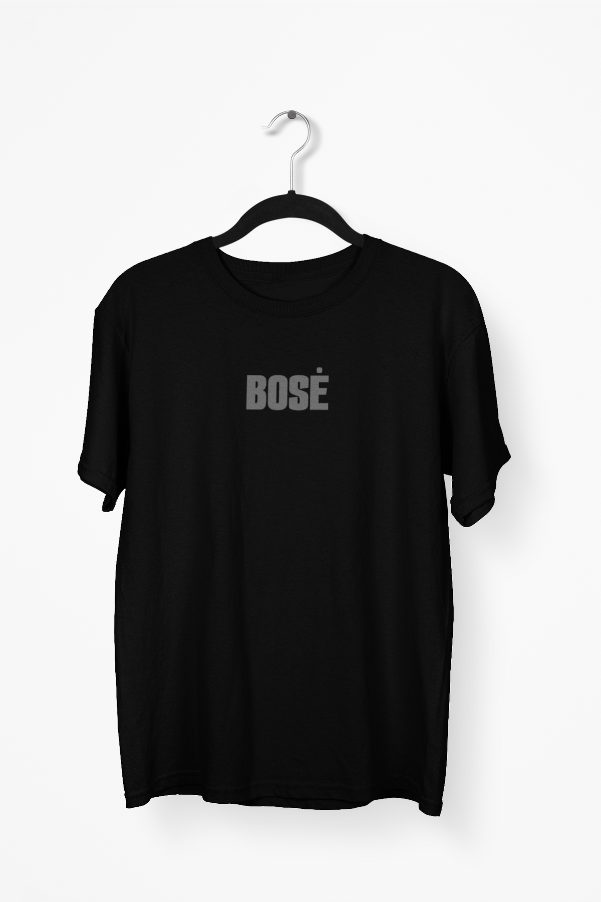 Juodi Unisex marškinėliai "BOSĖ"