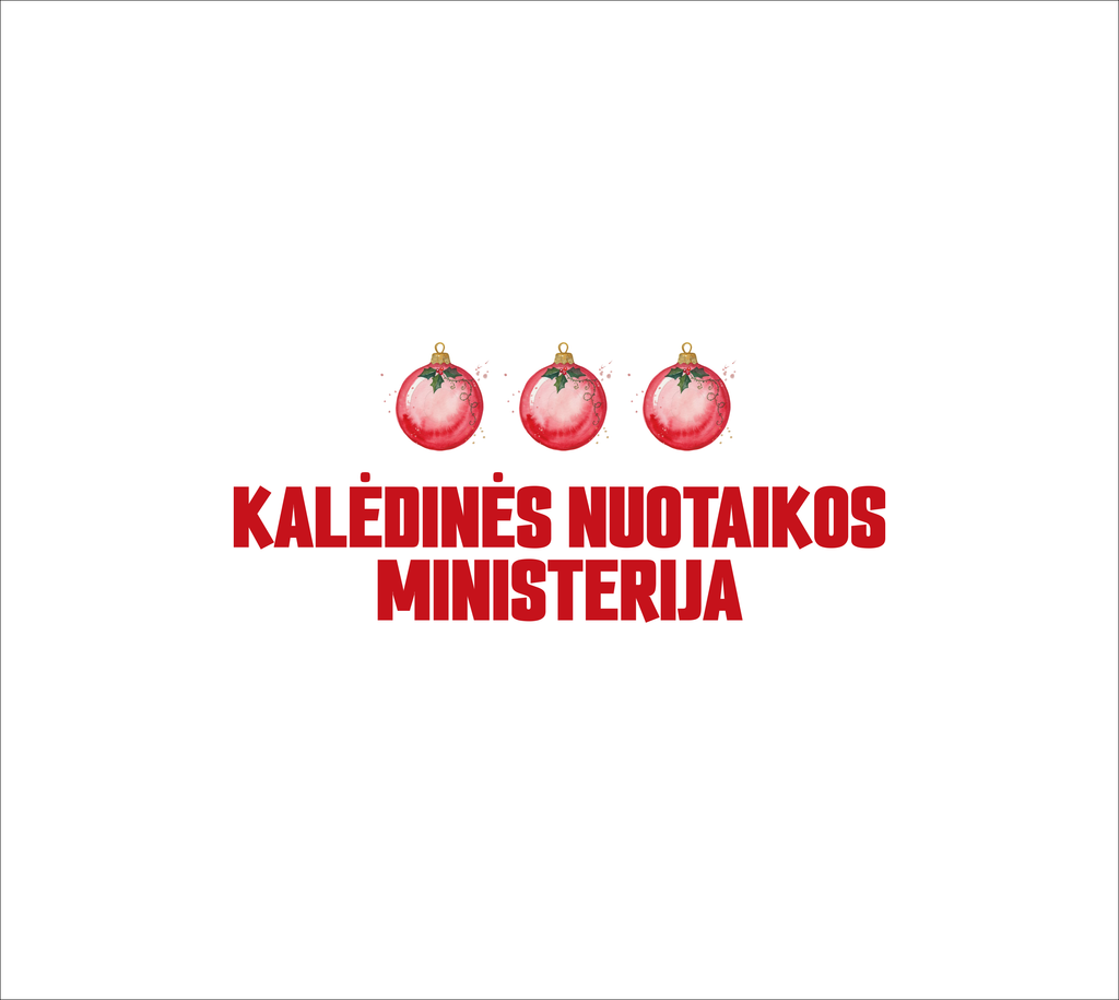 Juodi UNISEX marškinėliai "Kalėdinės nuotaikos ministerija."