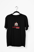 Juodi UNISEX marškinėliai "Kalėdų chaosas, prasideda čia."