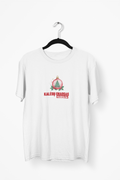 Balti UNISEX marškinėliai "Kalėdų chaosas, prasideda čia."