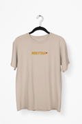 Kreminiai Unisex marškinėliai "Mokytoja su širdele". Mažas užrašas.