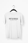 Balti Unisex marškinėliai "Metų bosas. Rinkimai nebuvo rengiami."