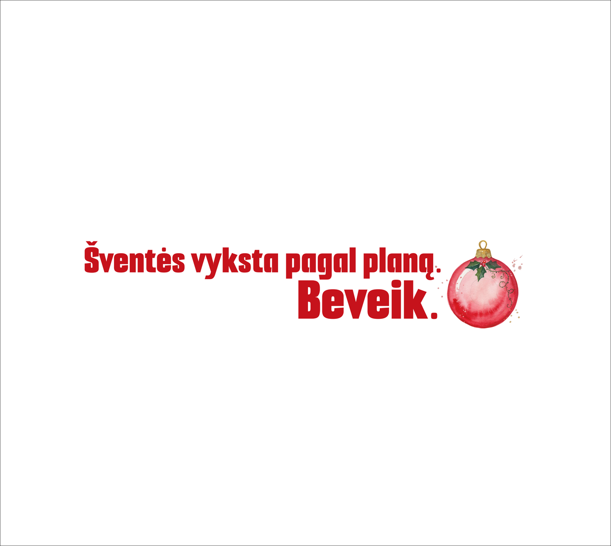 Baltas UNISEX džemperis be gobtuvo "Šventės vyksta pagal planą. Beveik."