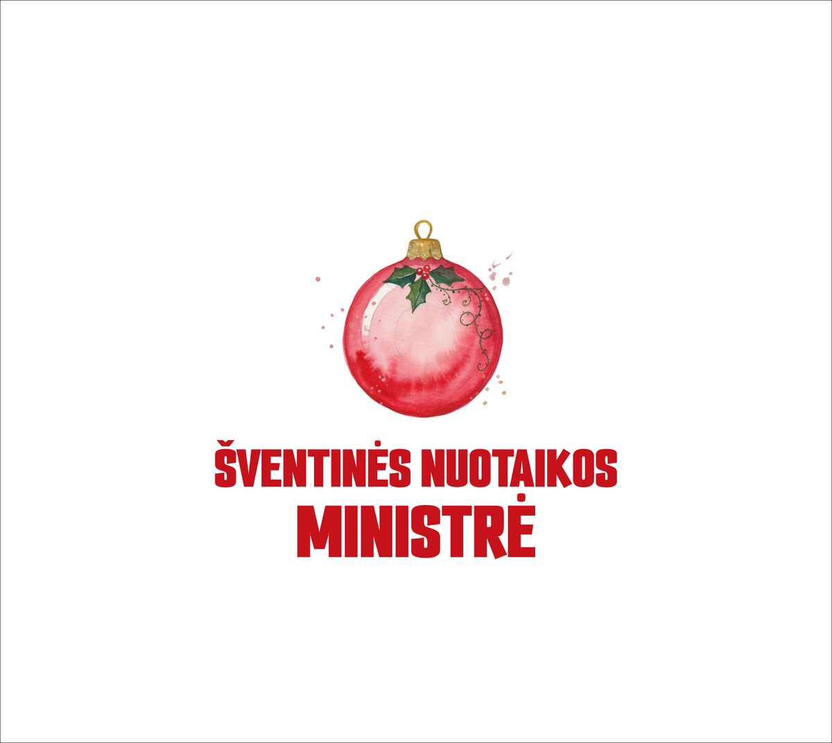 Baltas UNISEX džemperis be gobtuvo "Šventinės nuotaikos ministrė."